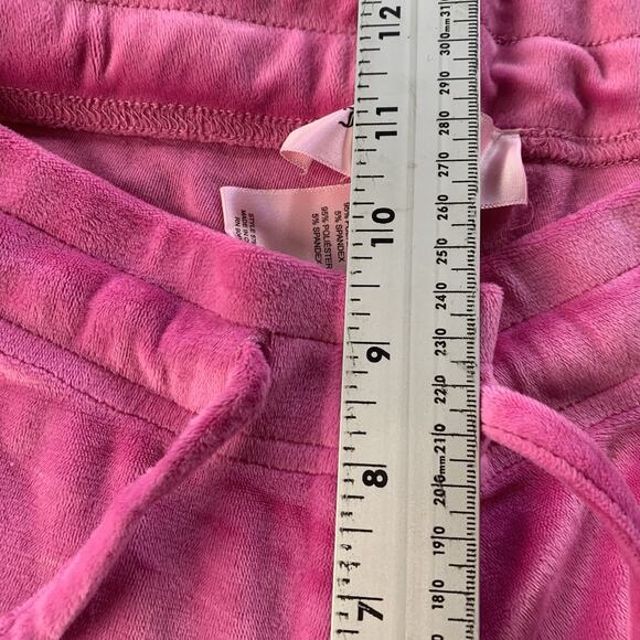 Vintage Y2k Juicy Couture Sleepwear Drawstring Pants Pink Velour Womens Size M - Picture 11 of 14